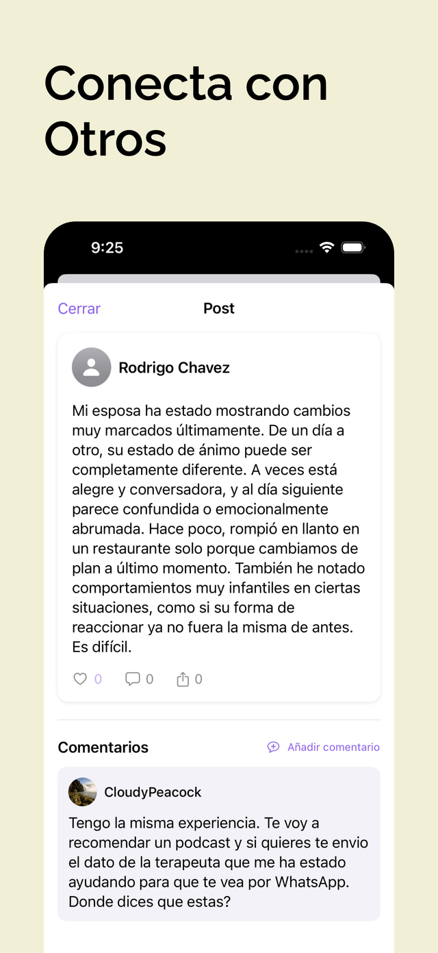 Una comunidad que entiende tu experiencia
